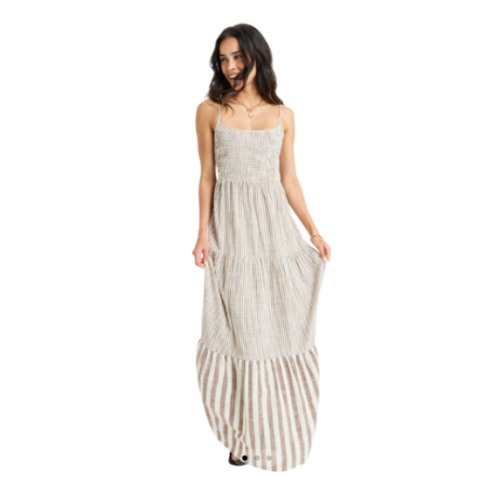 Vestido D Tropical Glow Maxi Stripe