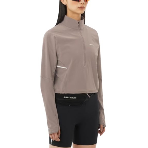 Buzo 1/2 Cierre D Sense Aero Hybrid Cropped, BUZOS Salomon