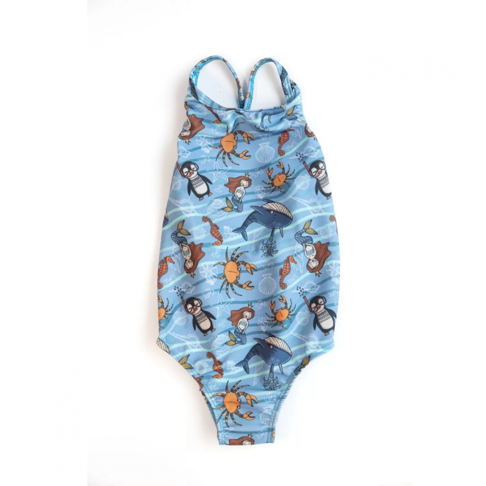 Traje de Baño Ent N Fondo Marino