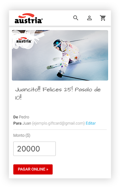 Elegí cuánto queres regalar o dividí entre amigos